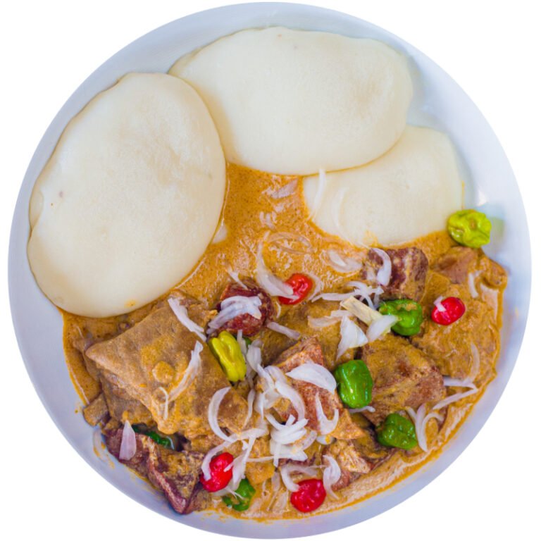 Igname Pilé+Sauce Arachide+Viande+Fromage